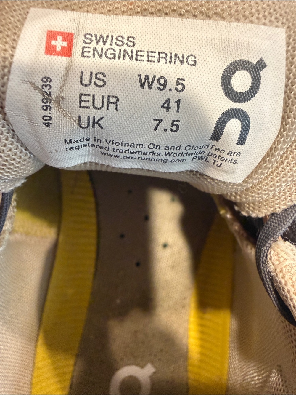 On Cloud X 2 Women’s 9.5 Mocha Sand Brown Yellow Running Sneakers - Picture 14 of 16